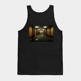 Hotel Hallway Flooded With Water /  Art Styles Different Tank Top